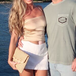 Kourt Champagne Silk Cami